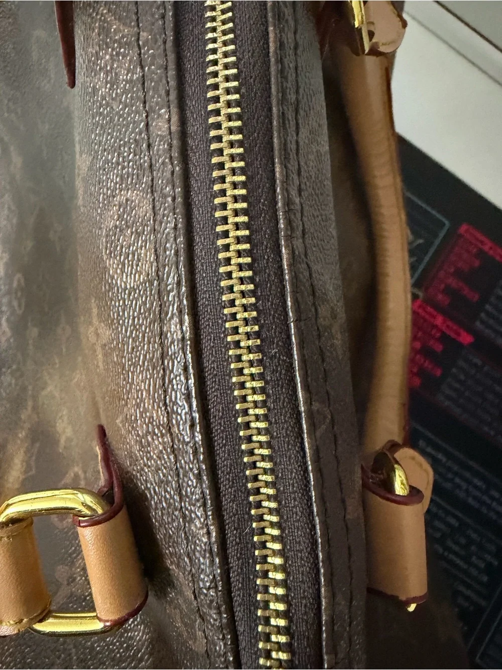 Louis Vuitton Monogram Canvas Brown & Tan Top-Handle Briefcase